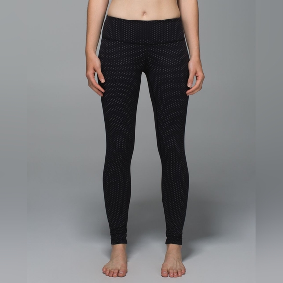 lululemon athletica Pants - Lululemon Wunder Under Pant Teeny Dot Black White
